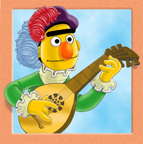 Sesame Street Muppets_Bert_Renaissance Musician