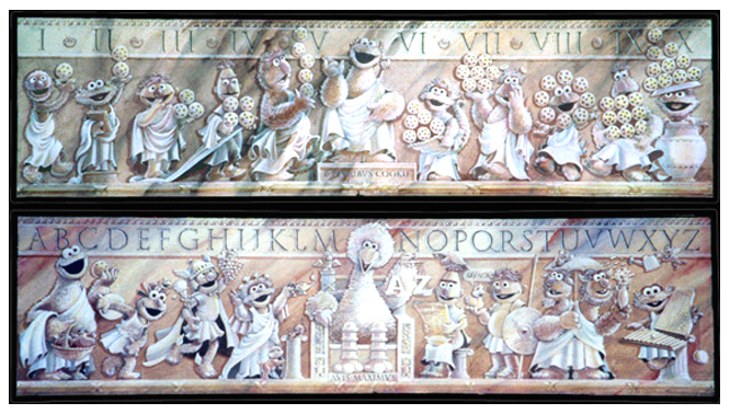 Sesame Street Muppets_Caesar's Palace_Roman Temple Frieze