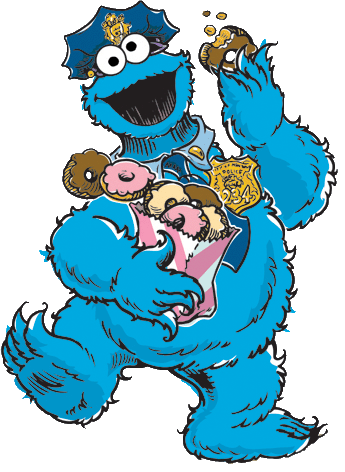 Sesame Street Muppets_Cookie Monster_Retro_Cop