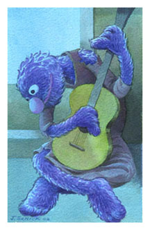 Picasso_Old Guitarist_Sesame Street Muppets_Parody