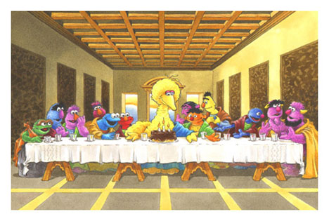 Leonardo da Vinci_Last Supper_Sesame Street Muppets_Parody