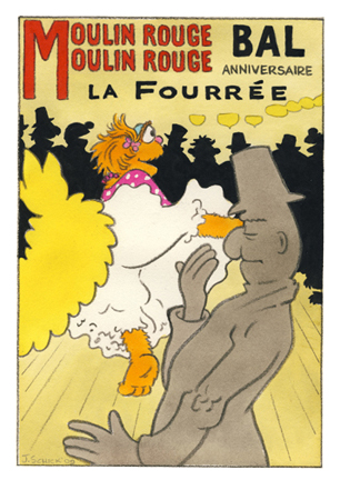 Toulouse-Lautrec_Moulin Rouge_Sesame Street Muppets_Parody