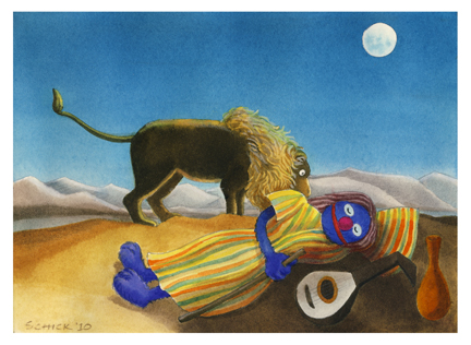 Henri Rousseau_Sleeping Gypsy_Sesame Street_Muppets_Parody